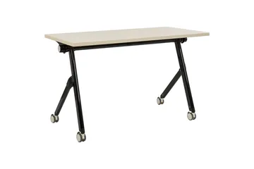 Hopfällbart skrivbord Beliani Bendi Ljus trä/svart, 120x60x75 cm Light colored wood||Black 120x60x75 cm