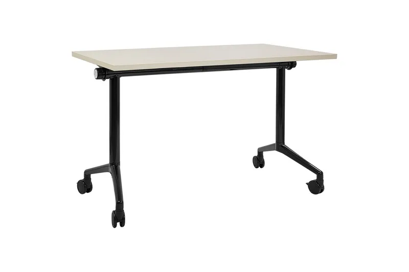 Hopfällbart skrivbord Beliani Cavi Ljus trä/svart, 120x60x75 cm Light colored wood||Black 120x60x75 cm