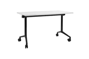 Hopfällbart skrivbord Beliani Cavi Ljus trä/svart, 120x60x75 cm White||Black 120x60x75 cm - Møbler - Bord - Kontorbord - Skrivebord