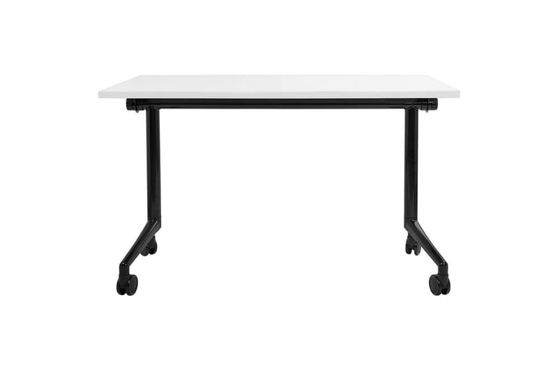 Hopfällbart skrivbord Beliani Cavi Ljus trä/svart, 120x60x75 cm White||Black 120x60x75 cm - Møbler - Bord - Kontorbord - Skrivebord