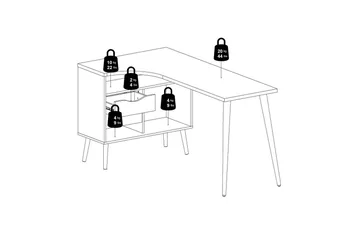 Hostafranc Skrivebord 81x145,1 cm - Natur - Møbler - Bord - Kontorbord - Skrivebord