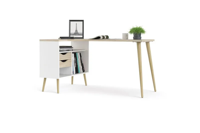 Hostafranc Skrivebord 81x145,1 cm - Natur - Møbler - Bord - Kontorbord - Skrivebord