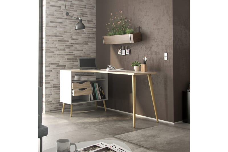 Hostafranc Skrivebord 81x145,1 cm - Natur - Møbler - Bord - Kontorbord - Skrivebord