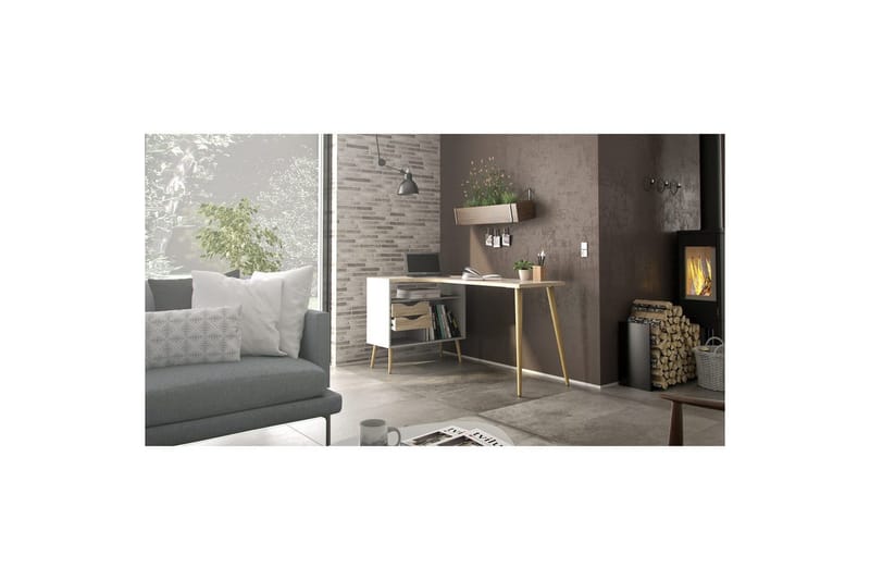 Hostafranc Skrivebord 81x145,1 cm - Natur - Møbler - Bord - Kontorbord - Skrivebord