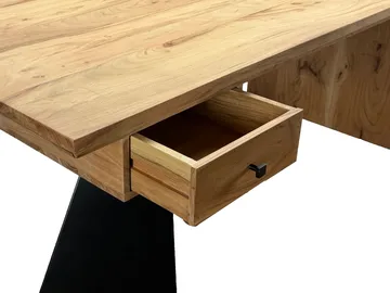 Ivoena Skrivebord 180 cm - Naturfarget akasie/svart - Møbler - Bord - Kontorbord - Skrivebord