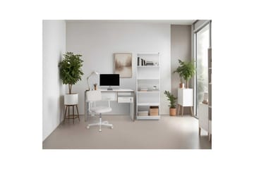 Jenifer Skrivebord 60x120 cm - Mellomfarget tre/Hvit - Møbler - Bord - Kontorbord - Skrivebord