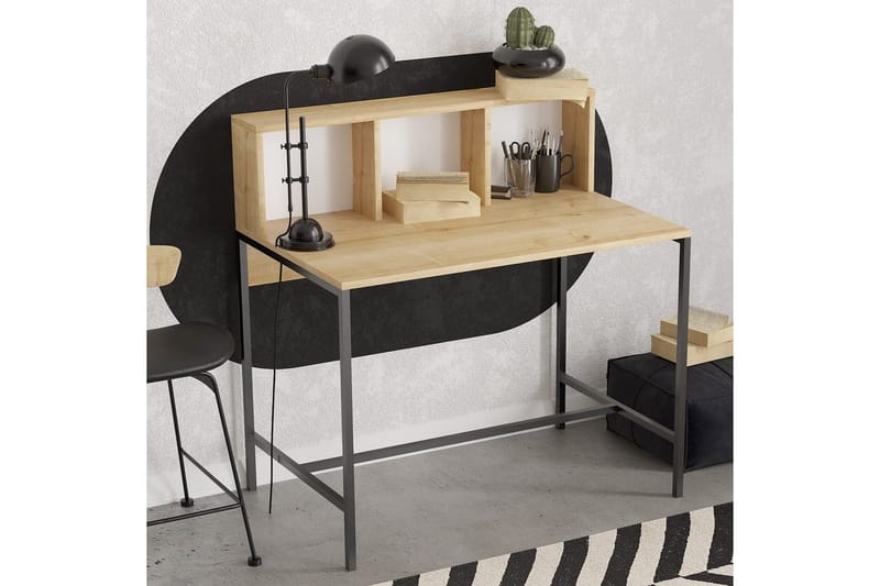 Jovra Skrivebord 60x100 cm - Eik/Sort - Møbler - Bord - Kontorbord - Skrivebord