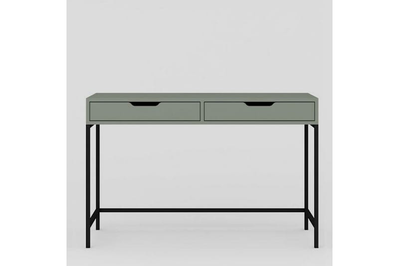 Loryn Skrivebord 120 cm med Oppbevaring og Skuffer i Malt Tre - Grønn - Møbler - Bord - Kontorbord - Skrivebord