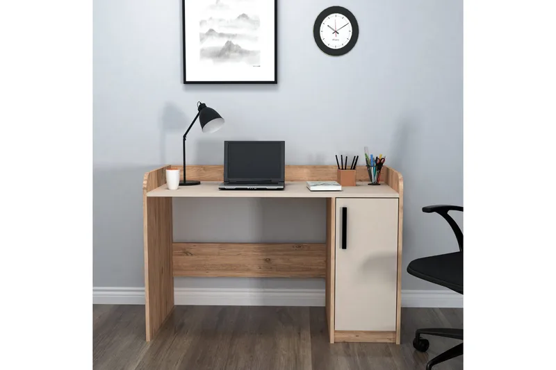 Luses Skrivebord 23,6x123,6 cm - Brun/Beige - Møbler - Bord - Kontorbord - Skrivebord