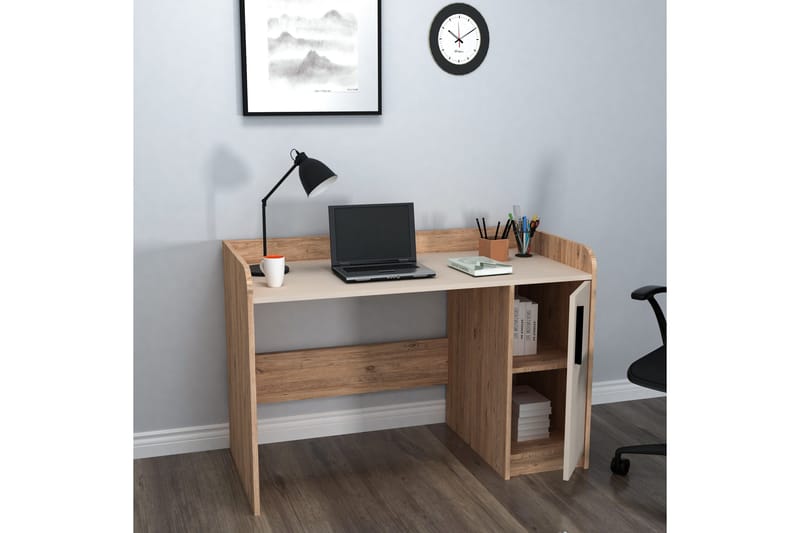 Luses Skrivebord 23,6x123,6 cm - Brun/Beige - Møbler - Bord - Kontorbord - Skrivebord