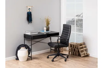 Mehoopany Skrivebord 110x110 cm - Sort - Møbler - Bord - Kontorbord - Skrivebord