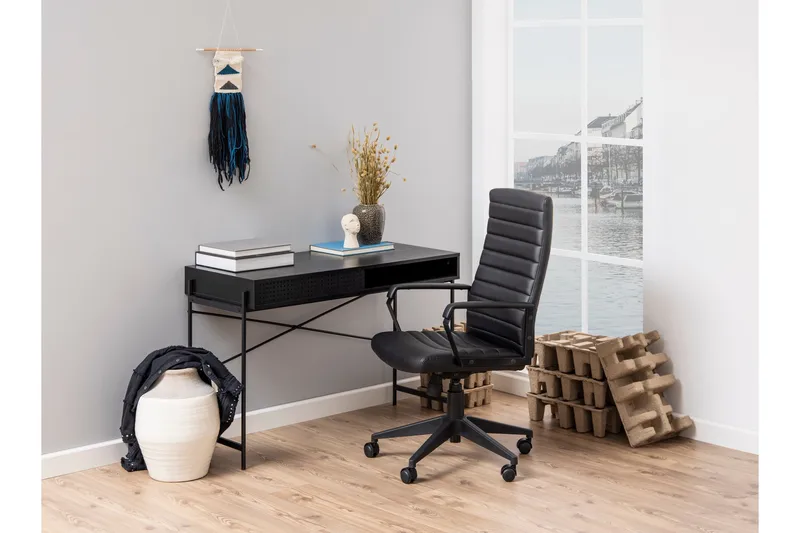 Mehoopany Skrivebord 110x110 cm - Sort - Møbler - Bord - Kontorbord - Skrivebord