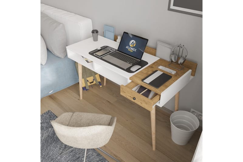Miraen Skrivebord 53x120 cm - Hvit - Møbler - Bord - Kontorbord - Skrivebord