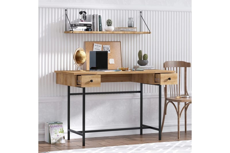 Mirric Skrivebord 60x120 cm - Eik/Sort - Møbler - Bord - Kontorbord - Skrivebord