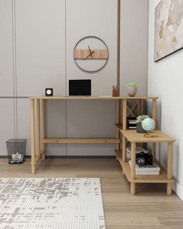 Morina Skrivebord 125 cm - Eik - Møbler - Bord - Kontorbord - Skrivebord