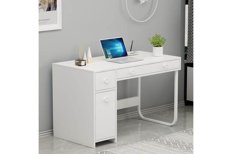 Neric Skrivebord 60x120 cm - Hvit - Møbler - Bord - Kontorbord - Skrivebord