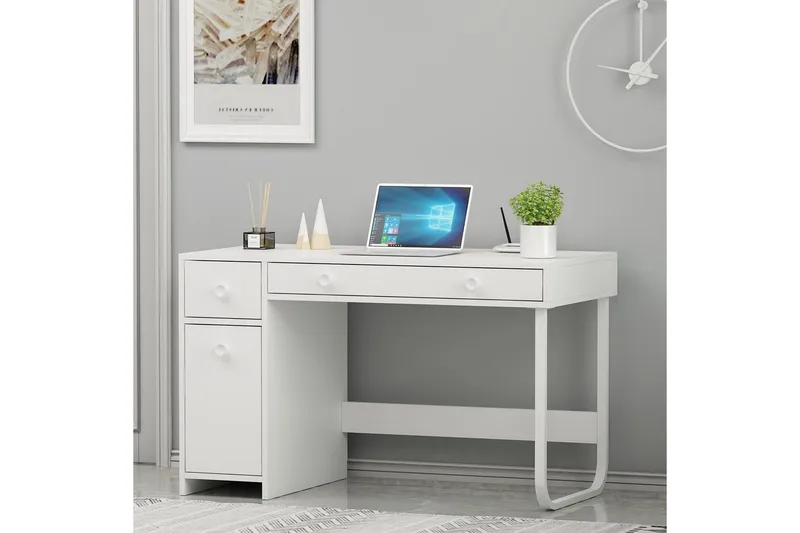 Neric Skrivebord 60x120 cm - Hvit - Møbler - Bord - Kontorbord - Skrivebord