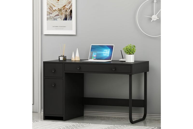 Neric Skrivebord 60x120 cm - Sort - Møbler - Bord - Kontorbord - Skrivebord