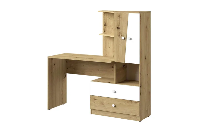 Nero Skrivebord 150 cm, Natur/Hvit