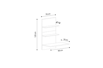 Neyric Skrivebord 50x90 cm - Eik/Sort - Møbler - Bord - Kontorbord - Skrivebord