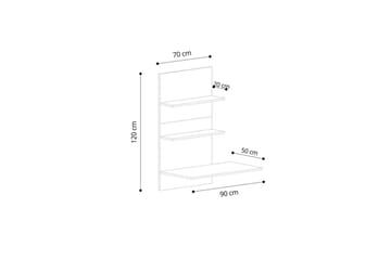 Neyric Skrivebord 50x90 cm - Eik/Sort - Møbler - Bord - Kontorbord - Skrivebord