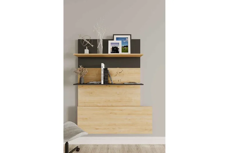 Neyric Skrivebord 50x90 cm - Eik/Sort - Møbler - Bord - Kontorbord - Skrivebord