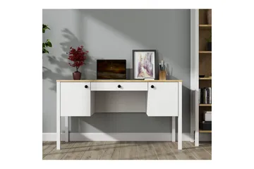 Omryn Skrivebord 60x132 cm - Natur/Hvit - Møbler - Bord - Kontorbord - Skrivebord