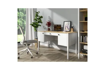 Omryn Skrivebord 60x132 cm - Natur/Hvit - Møbler - Bord - Kontorbord - Skrivebord