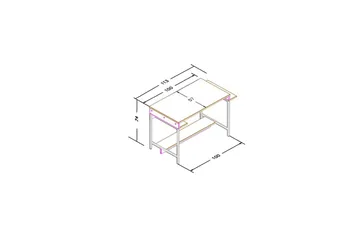 Ovran Skrivebord 57x113 cm - Eik/Sort - Møbler - Bord - Kontorbord - Skrivebord