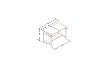 Ovran Skrivebord 57x113 cm - Eik/Sort - Møbler - Bord - Kontorbord - Skrivebord
