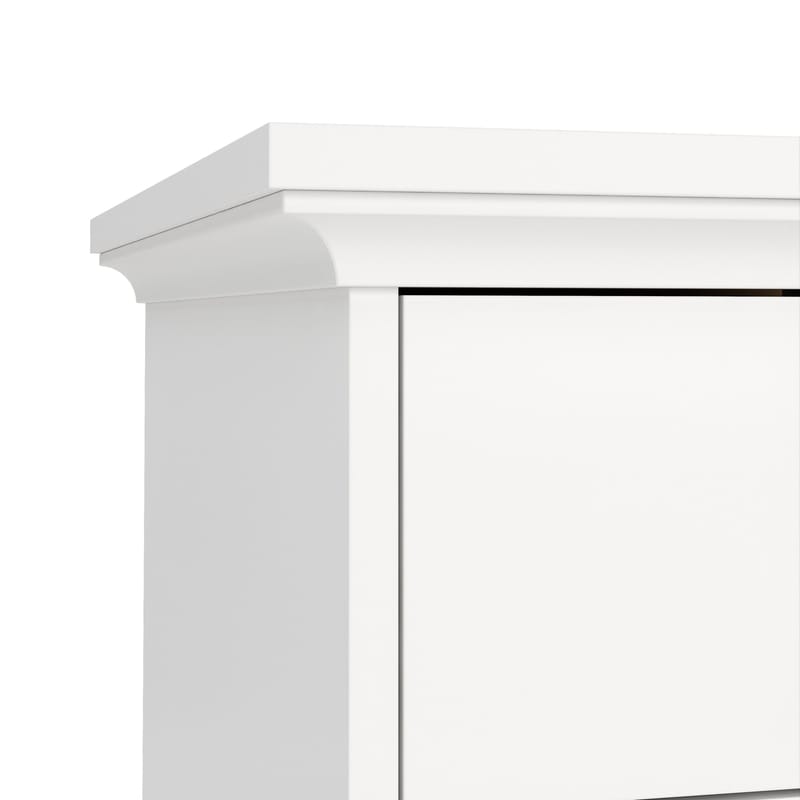 Paris Skrivebord 130 cm med Oppbevaring og Skuffer i Malt Tre - Hvit - Møbler - Bord - Kontorbord - Skrivebord