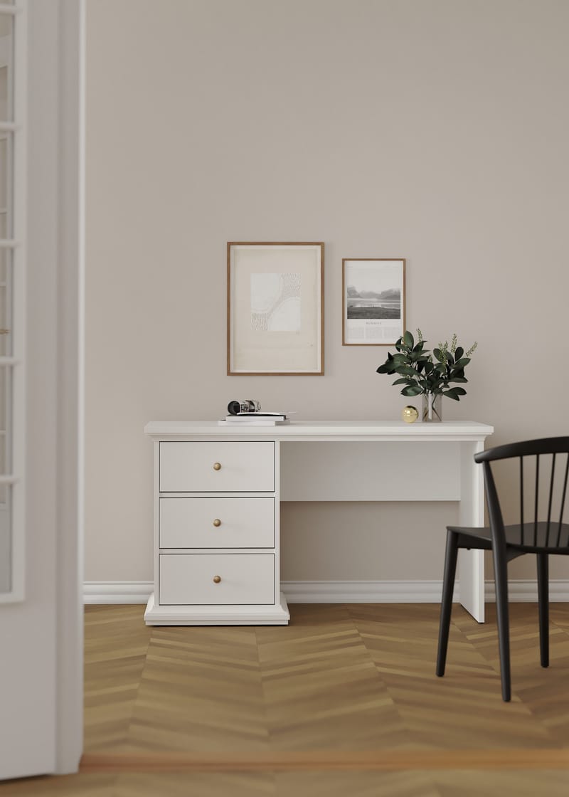 Paris Skrivebord 130x62x74 cm - Møbler - Bord - Kontorbord - Skrivebord