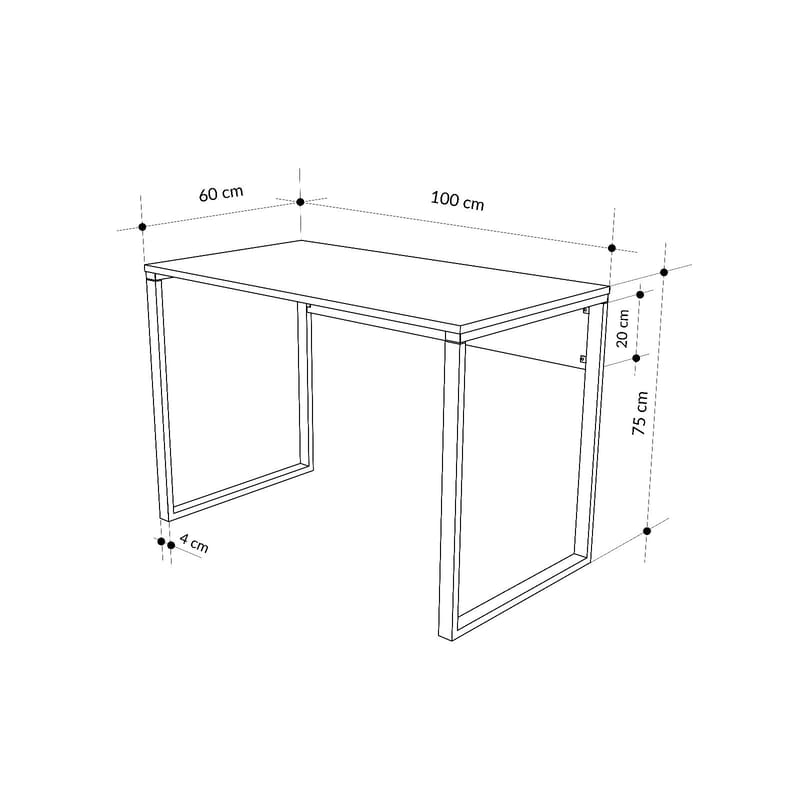 Renora Skrivebord 100 cm - Sapphire Oak - Møbler - Bord - Kontorbord - Skrivebord