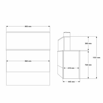 Resepsjonsbord Skye Decor Bren (90 x 110 x 44,5 cm) Hvit - Hvit - Møbler - Bord - Kontorbord - Skrivebord