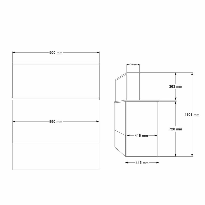 Resepsjonsbord Skye Decor Bren (90 x 110 x 44,5 cm) Hvit - Hvit - Møbler - Bord - Kontorbord - Skrivebord