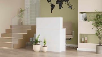 Resepsjonsbord Skye Decor Bren (90 x 110 x 44,5 cm) Hvit - Hvit - Møbler - Bord - Kontorbord - Skrivebord