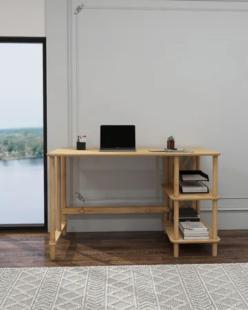 Rorina Skrivebord 125 cm - Eik - Møbler - Bord - Kontorbord - Skrivebord