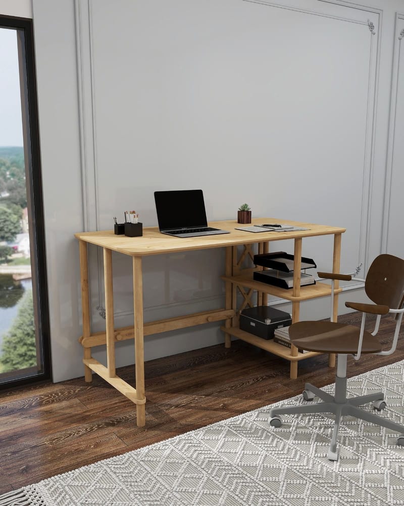 Rorina Skrivebord 125 cm - Eik - Møbler - Bord - Kontorbord - Skrivebord