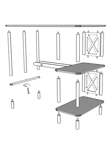Rorina Skrivebord 125 cm - Eik - Møbler - Bord - Kontorbord - Skrivebord