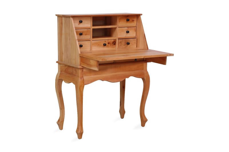 Sekretrbord 78x42x103 cm heltre mahogni - Brun - Skrivebord - Databord & PC bord