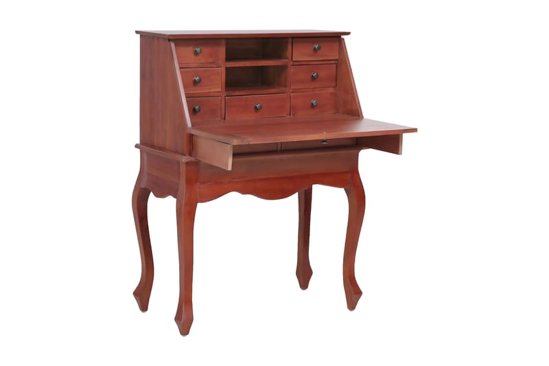 Sekretrbord brun 78x42x103 cm heltre mahogni - Brun - Skrivebord - Databord & PC bord
