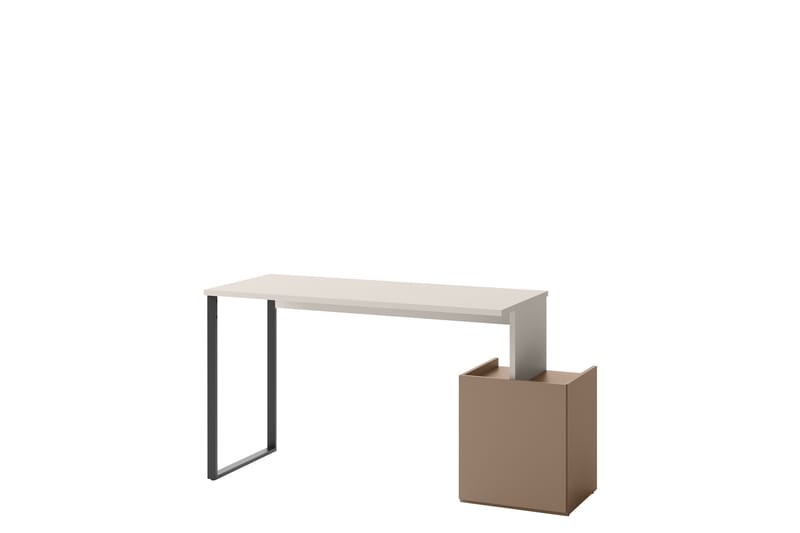 Sigmana Skrivebord 125x55 cm - Lys Grå/Brun - Møbler - Bord - Kontorbord - Skrivebord