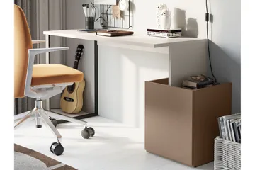 Sigmana Skrivebord 125x55 cm - Lys Grå/Brun - Møbler - Bord - Kontorbord - Skrivebord