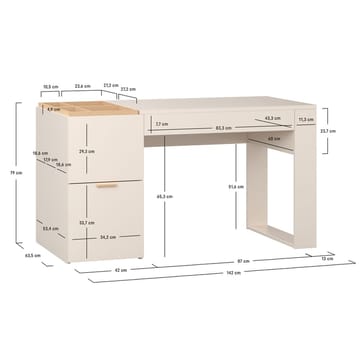Skrivebord 4 You Fresh 140 cm - Eik - Møbler - Bord - Kontorbord - Skrivebord