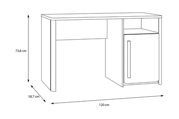 Ahmetbay Skrivebord 120 cm - Grå/Brun - Møbler - Bord - Kontorbord - Skrivebord