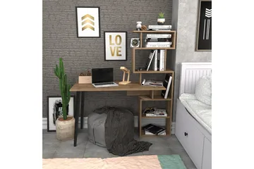 Andifli Skrivebord 55x146,4x133 cm med oppbevaring - Brun - Møbler - Bord - Kontorbord - Skrivebord