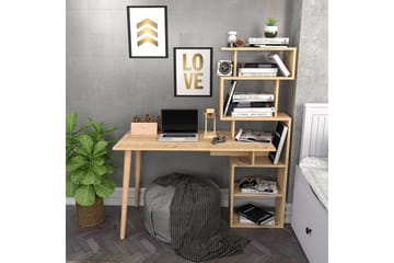 Andifli Skrivebord 55x146,4x133 cm med oppbevaring - Eik - Møbler - Bord - Kontorbord - Skrivebord