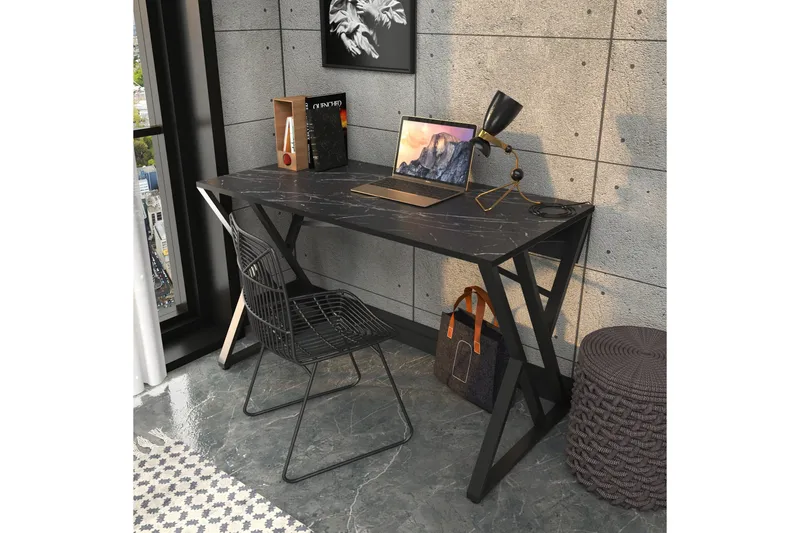 Andifli Skrivebord 60x75x120 cm - Svart - Møbler - Bord - Kontorbord - Skrivebord