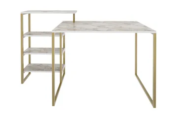 Andifli Skrivebord 60x76,8x133 cm med oppbevaring - Gull - Møbler - Bord - Kontorbord - Skrivebord