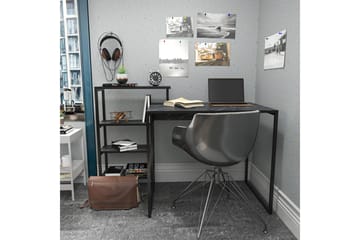 Andifli Skrivebord 60x76,8x133 cm med oppbevaring - Svart - Møbler - Bord - Kontorbord - Skrivebord